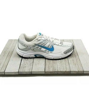 Nike Dart 8 Running Sneakers Leather Mesh White Silver Womens US 7